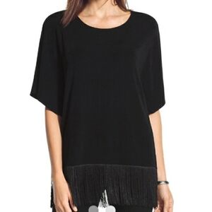 Chico's Traveler Classic Fringe Top Size L/XL NWT